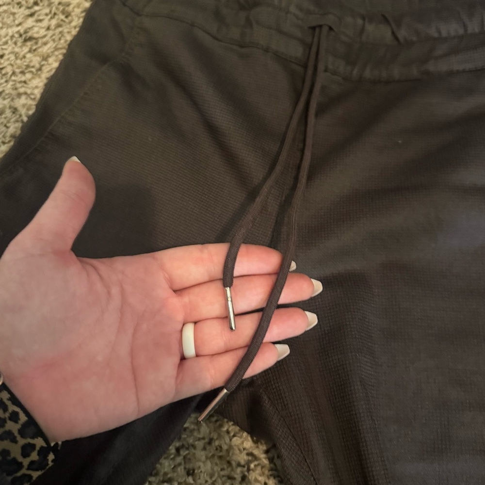 Bevy Flog Shely Pants Brown Straight with Drawstring Elastic Waist Womens 25 - Picture 9 of 13